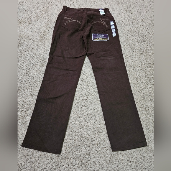 NWT Gloria Vanderbilt Brown Pants - Picture 2 of 5